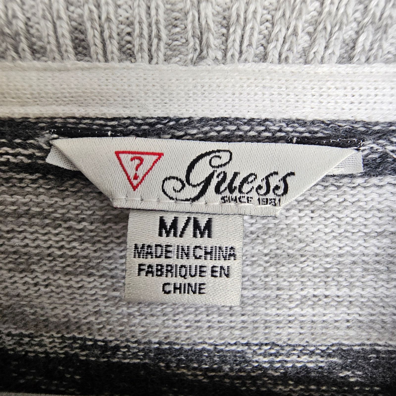 Guess Vintage Y2K Guess Womens Striped Sweater Size M Retro 90 Size M / US 6-8 / IT 42-44 - 6 Thumbnail