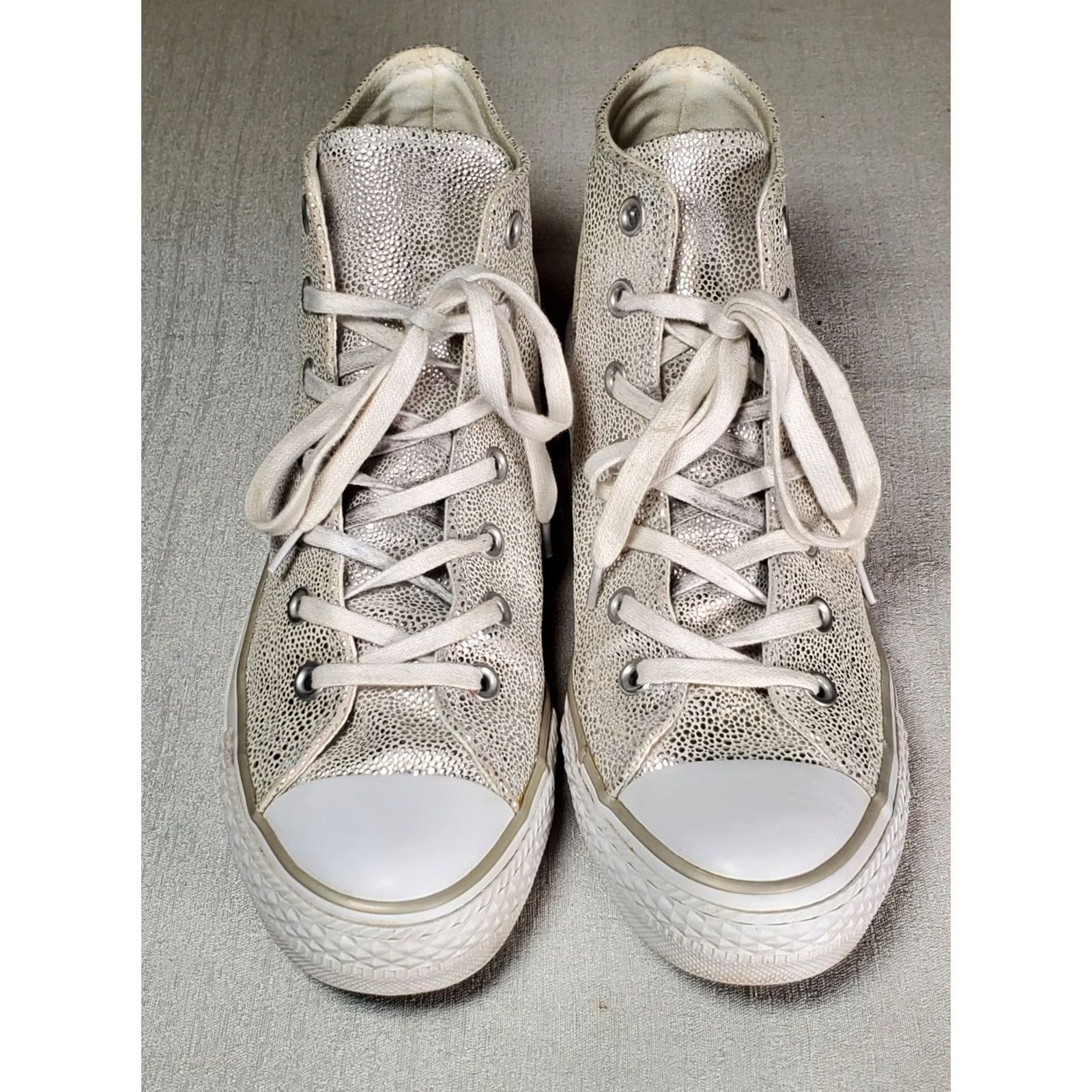 Converse Converse All Star Chuck Taylor CTAS Stingray Metallic Hi Pure Silver Women US 8 Size US 6 / IT 36 - 6 Thumbnail