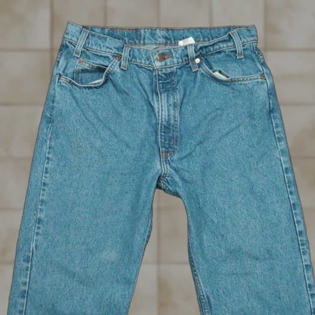 Levi's VINTAGE Levi's Jeans Mens 33x30 Blue 505 Orange Tab Straight 5 Pocket 90s Y2K Size US 33 - 1 Thumbnail