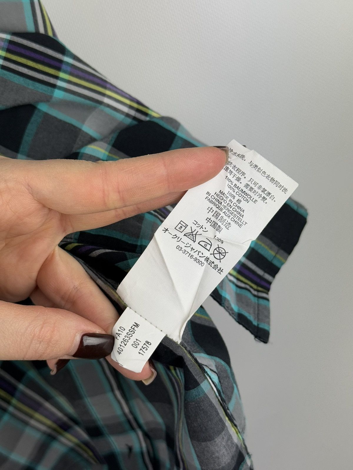 Oakley Oakley Short Sleeve Checked Western Outdoor Button Up Shirt Size US XL / EU 56 / 4 - 14 Thumbnail