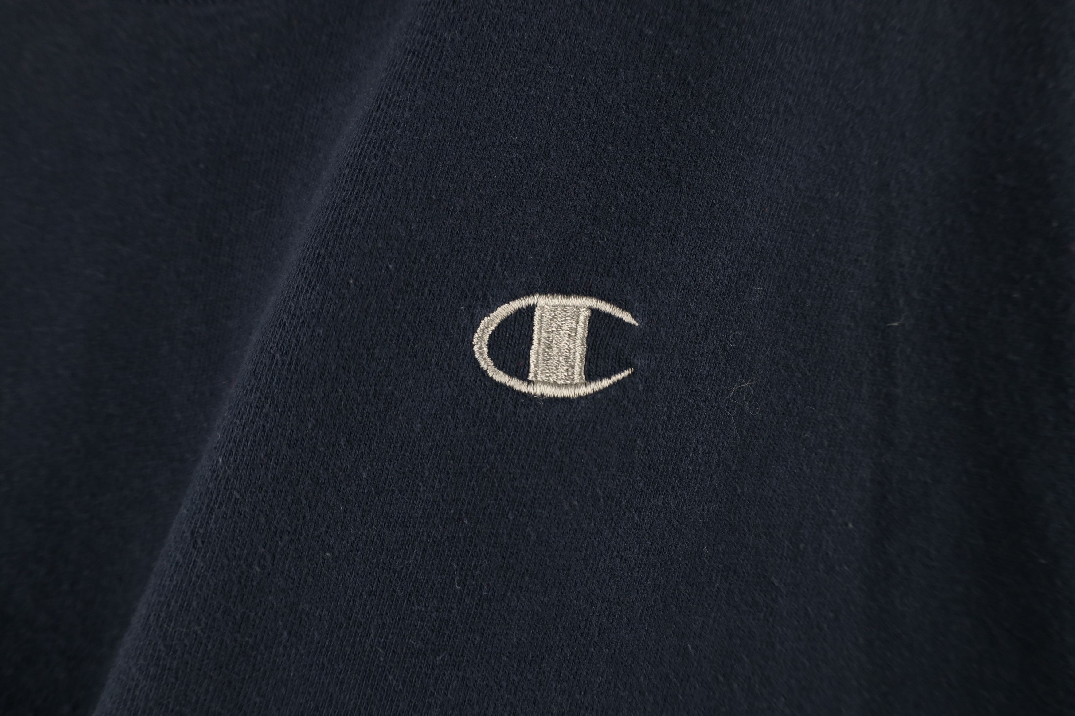 Champion × Vintage Vintage 90s Champion Classic Logo Cotton Knit T-Shirt Blue Size US M / EU 48-50 / 2 - 4 Thumbnail