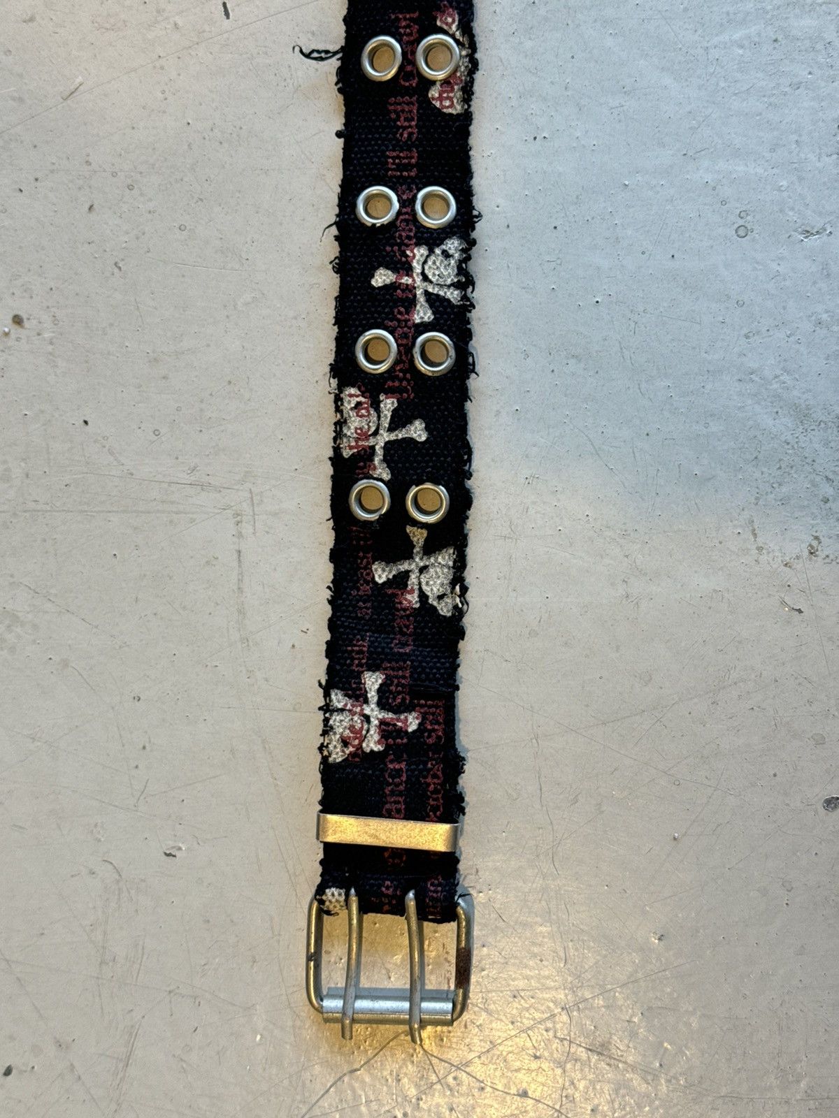 Japanese Brand × Vintage Vintage Skulls Punk Riot Poem Belt Size 44 - 3 Thumbnail
