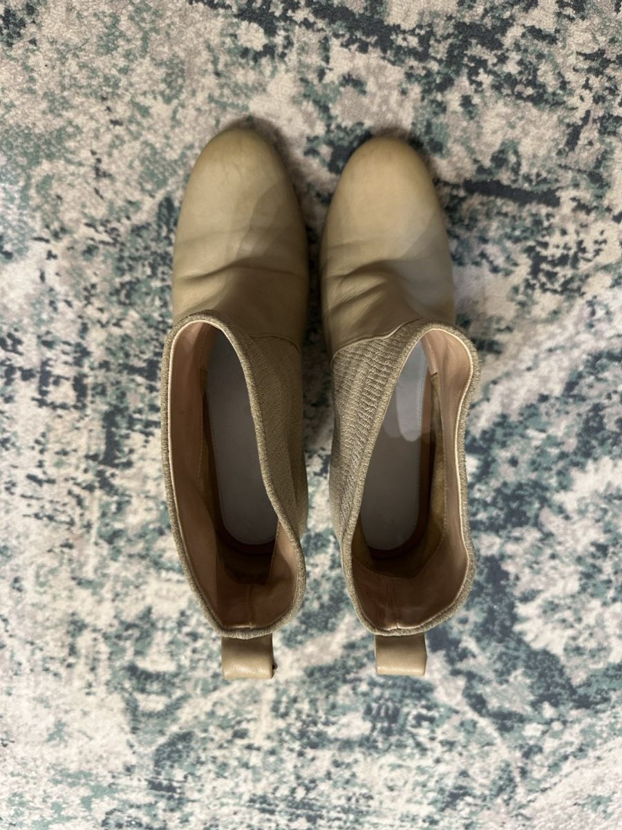 Maison Margiela Maison Martin Margiela Beige Leather and Suede Ankle Boots Size US 6 / IT 36 - 13 Thumbnail