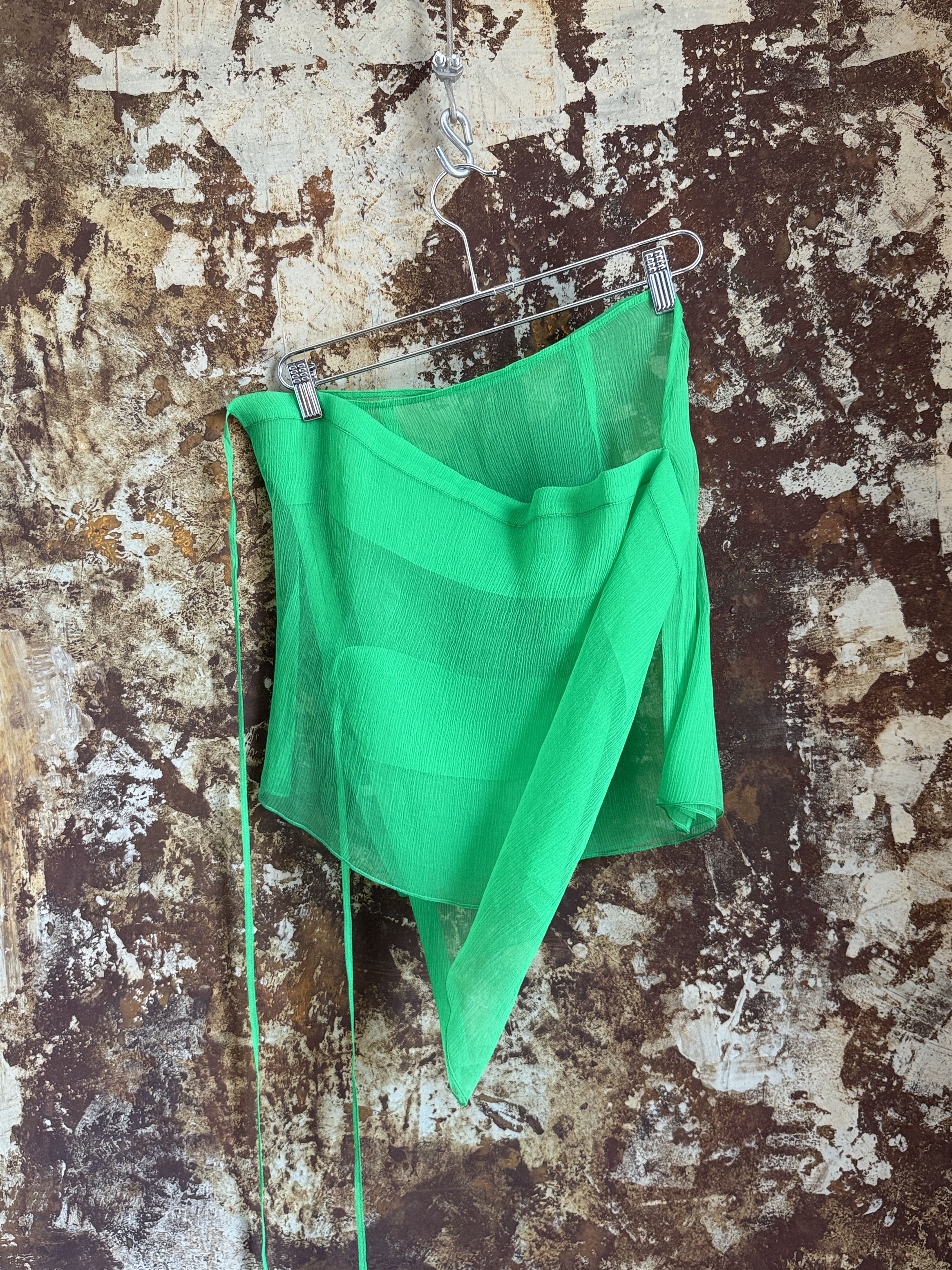 Other $530 SUPRIYA LELE SILK WRAP MINI SKIRT Size 27" / US 4 / IT 40 - 7 Thumbnail