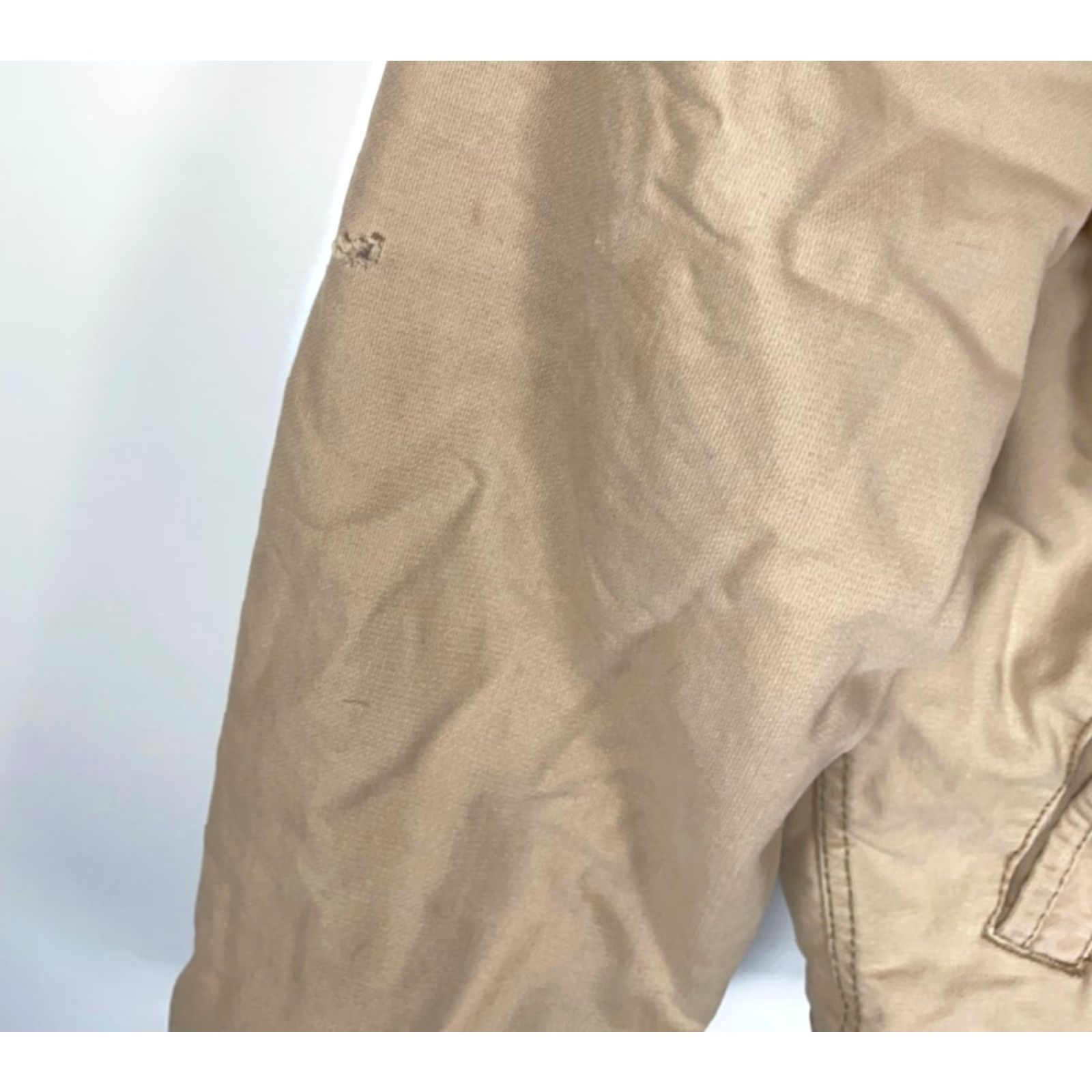 Abercrombie & Fitch Abercrombie & Fitch Bomber Jacket Mens Medium Beige Quilted Lined Faux Fur Collar Full Zip Pockets Vintage No Size US M / EU 48-50 / 2 - 5 Thumbnail