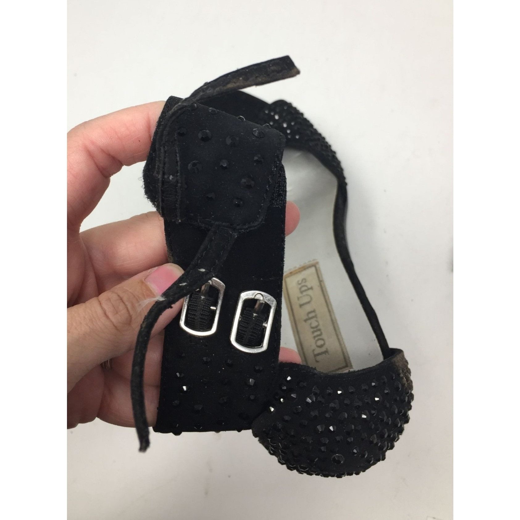 Other Womens Size 8.5 Touch Ups Black High Heels with Rhinestones Size US 8.5 / IT 38.5 - 4 Thumbnail