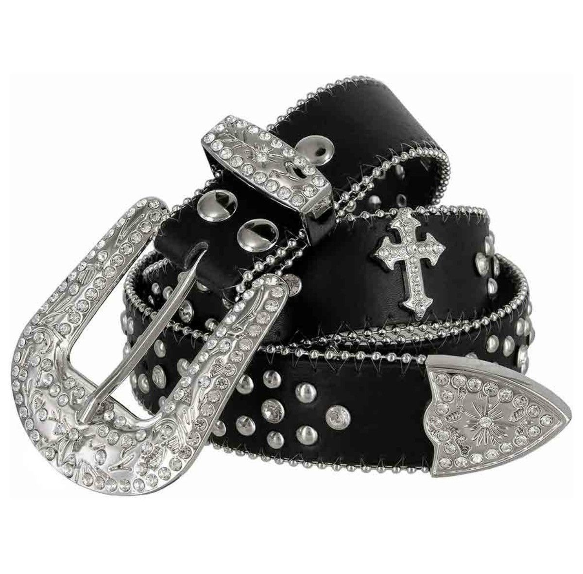 Other black rhinestone cross belt Size 34 - 2 Thumbnail