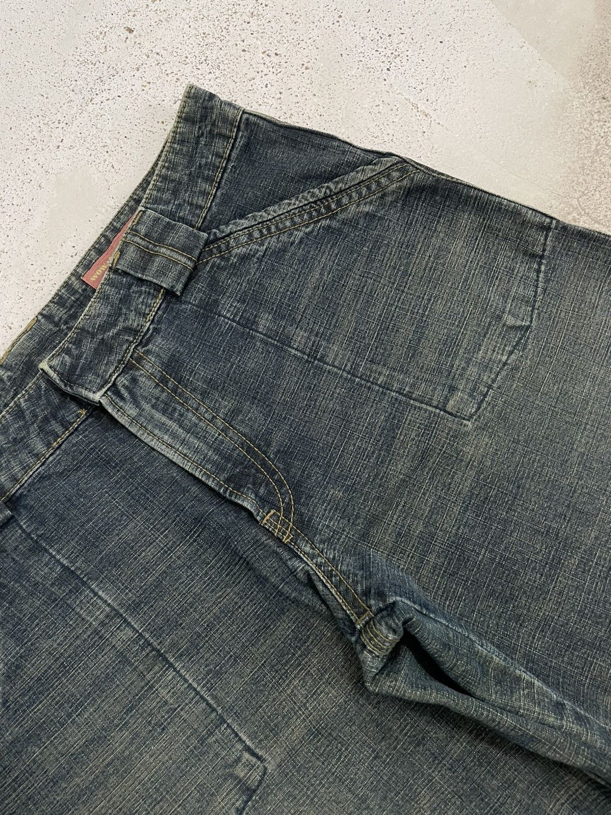 If Six Was Nine Crazy Y2K Mudwash I6W9 Wow Original Wide Leg Size US 29 - 8 Thumbnail