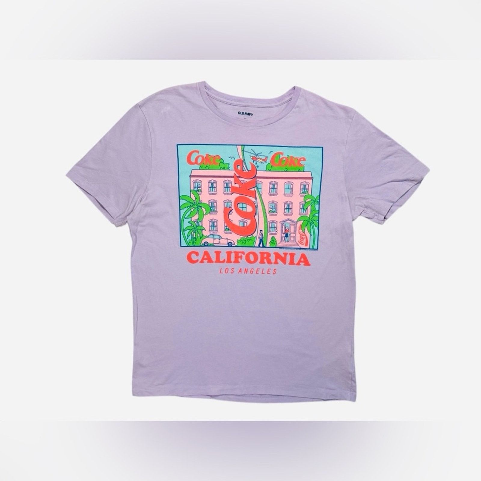 Old Navy Old Navy Lavender California Graphic Tee Size US M / EU 48-50 / 2 - 1 Thumbnail