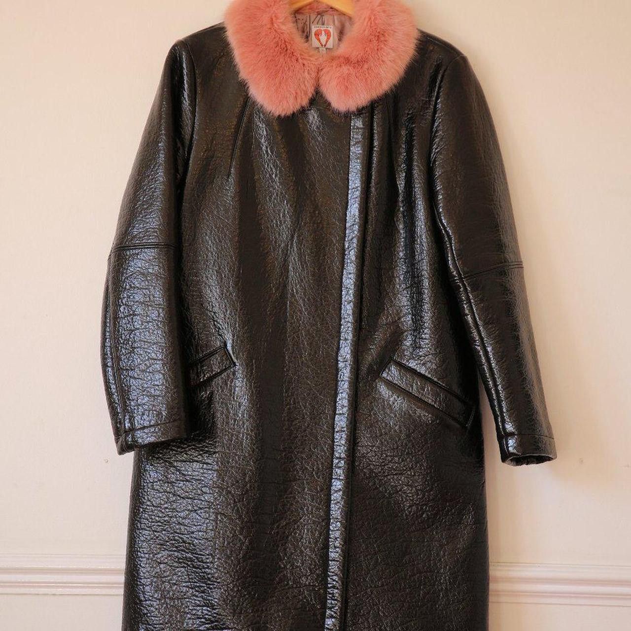 Shrimps Shrimps Coat 🤤 Vegan Leather w/ Faux Fur Collar Size S / US 4 / IT 40 - 3 Thumbnail