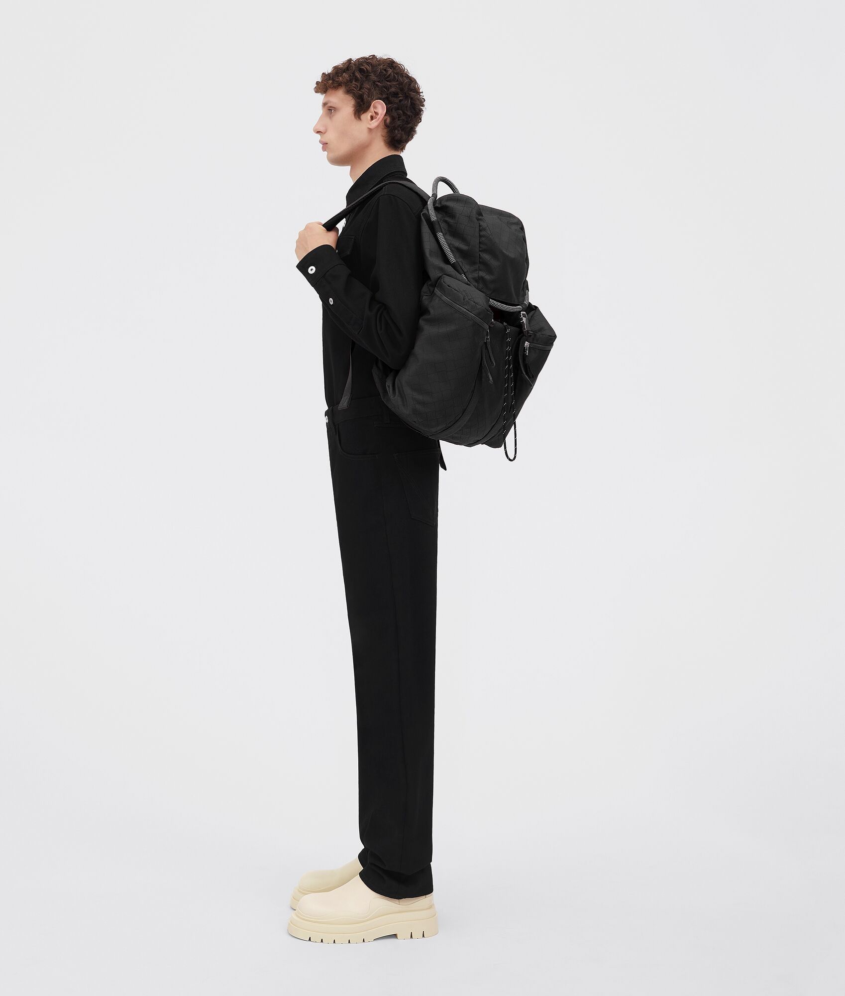 Bottega Veneta BOTTEGA VENETA Alto beige intreciato pattern backpack Size ONE SIZE - 3 Thumbnail