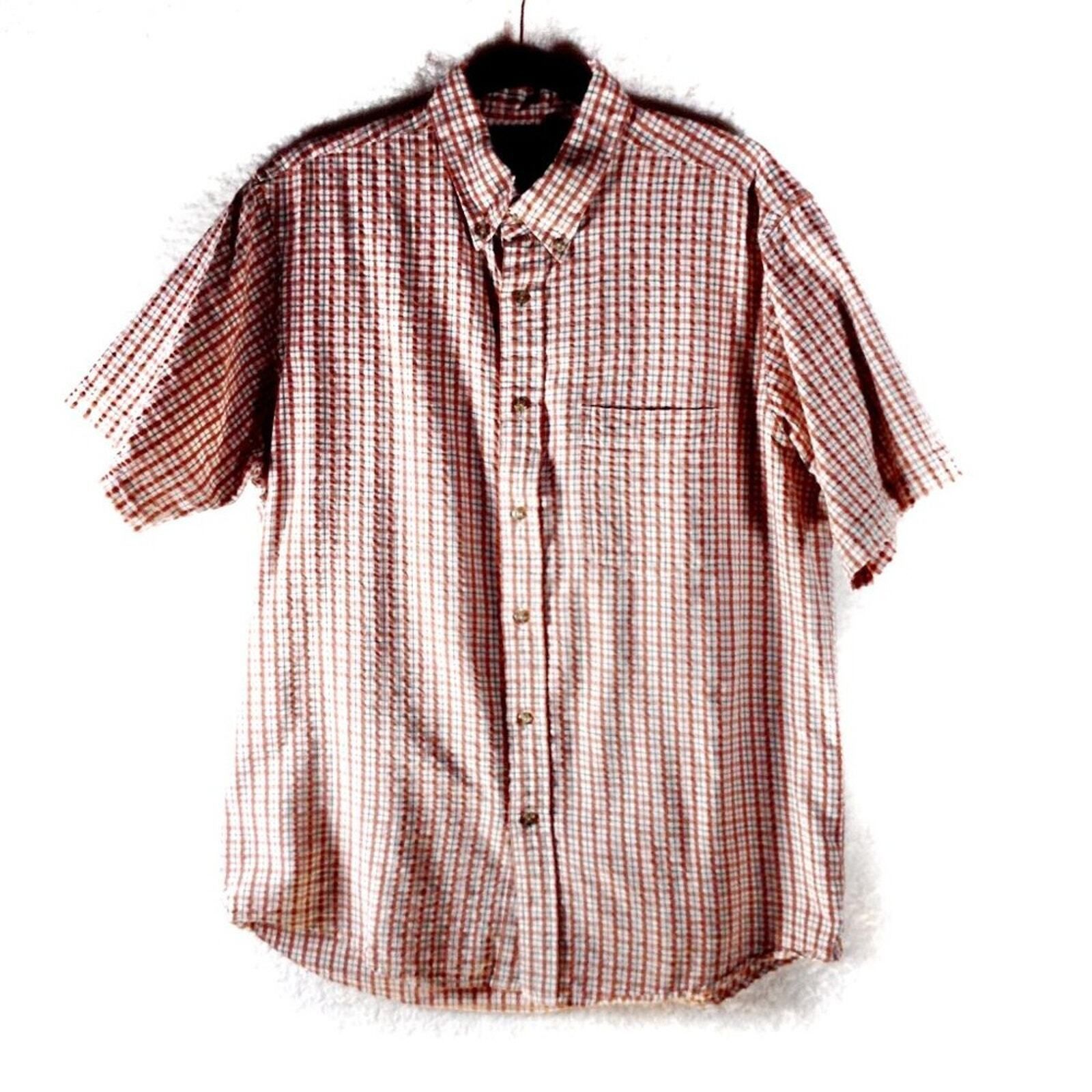 Eddie Bauer Eddie Bauer Orange Plaid Checkered Button Down Short Sleeve Size US M / EU 48-50 / 2 - 14 Thumbnail