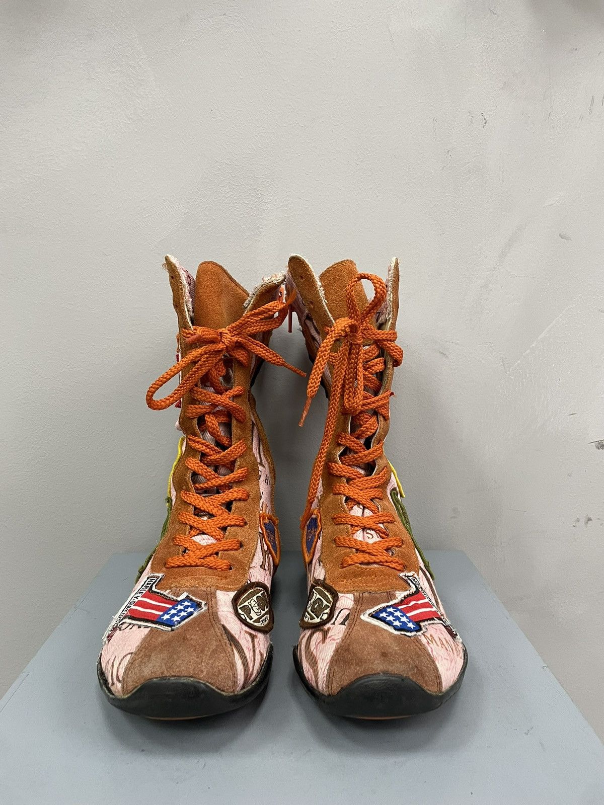 Hysteric Glamour × Vintage Racing moto patch work racing hystericglamour style boots Size US 7 / IT 37 - 2 Thumbnail