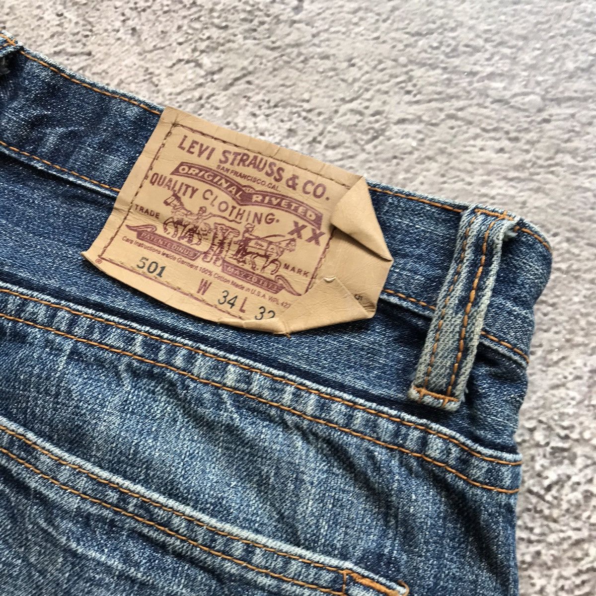 Vintage Vintage 90s Levis Baggy Distressed Thrashed Grunge Jeans 34 Size US 34 / EU 50 - 6 Thumbnail