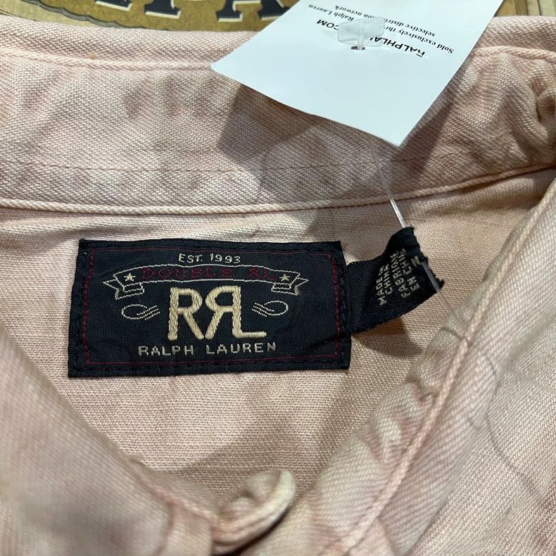 RRL Ralph Lauren RRL Ralph Lauren Dirty Pink Embroidered Western Shirt Size US M / EU 48-50 / 2 - 5 Thumbnail
