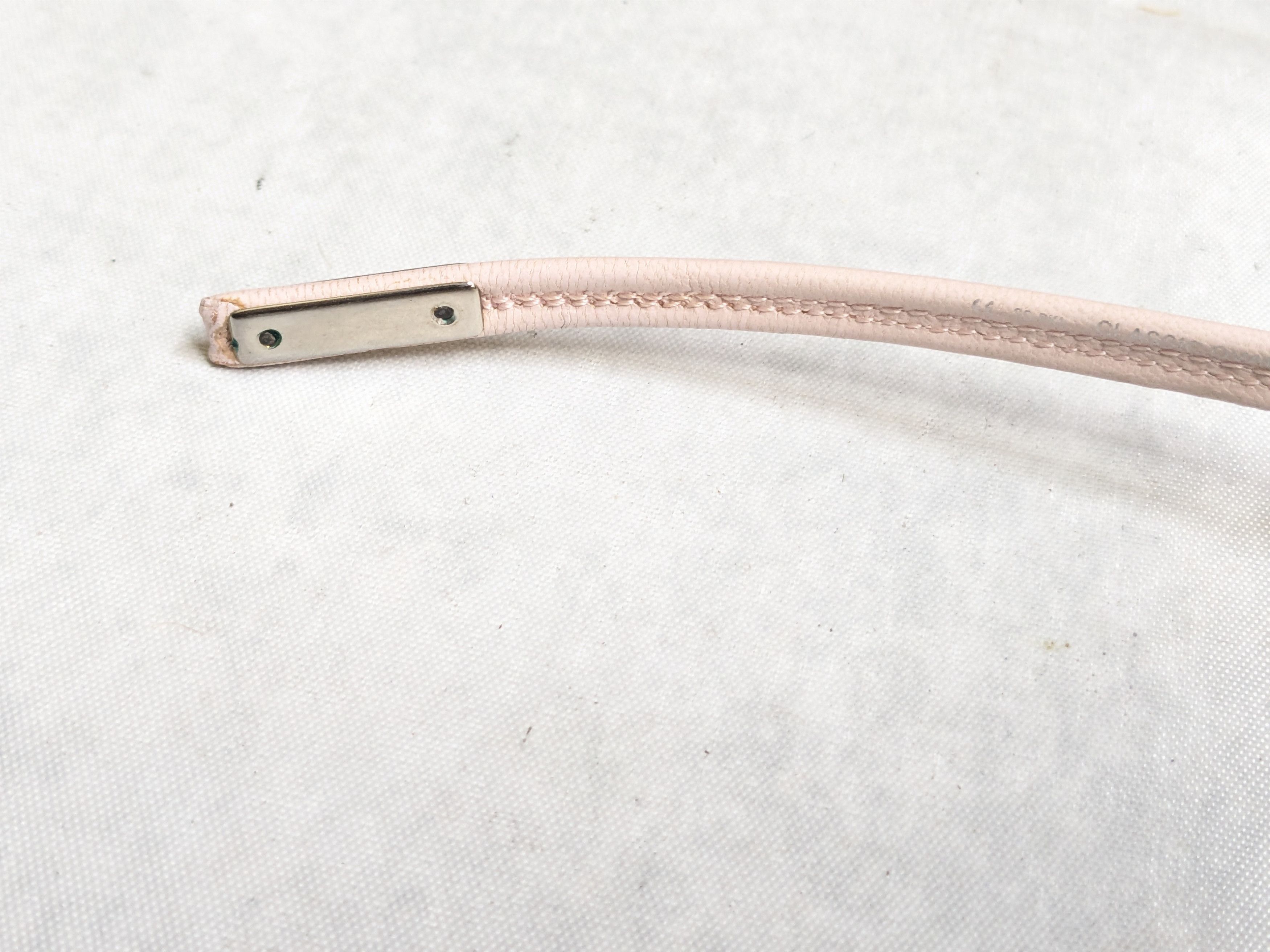 Chrome Hearts Chrome Hearts Classic Oval Sunglasses Pink Leather Sterling Size ONE SIZE - 9 Thumbnail
