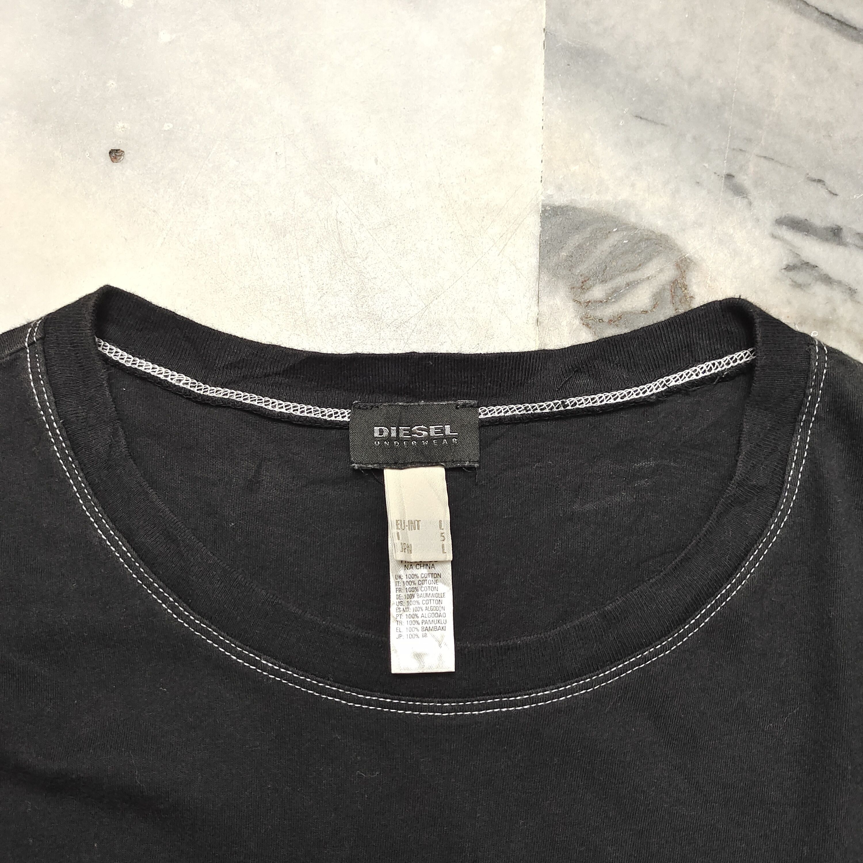 Diesel × If Six Was Nine DIESEL UNDERWEAR LOGO TEE BLACK L 100% COTTON Size US M / EU 48-50 / 2 - 4 Thumbnail