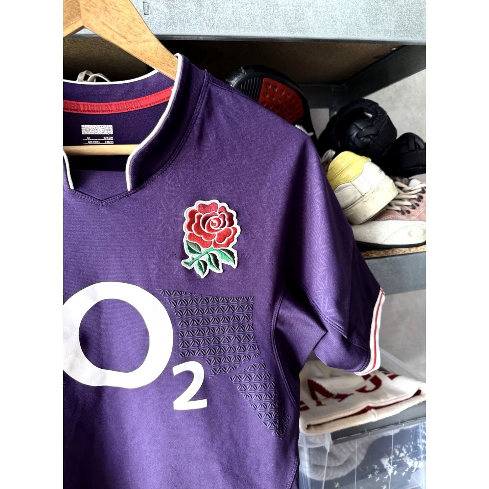 Nike ENGLAND Nike 2009 2010 Rugby Shirt Jersey Purple M Men Size US M / EU 48-50 / 2 - 4 Thumbnail