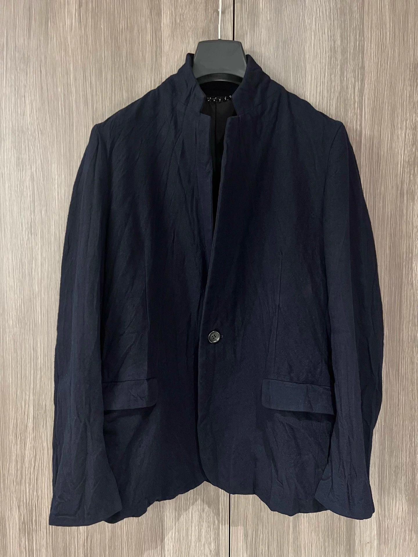 Julius Julius 7 Navy Wool Blend Vintage Workwear Blazer Size 42S - 2 Thumbnail