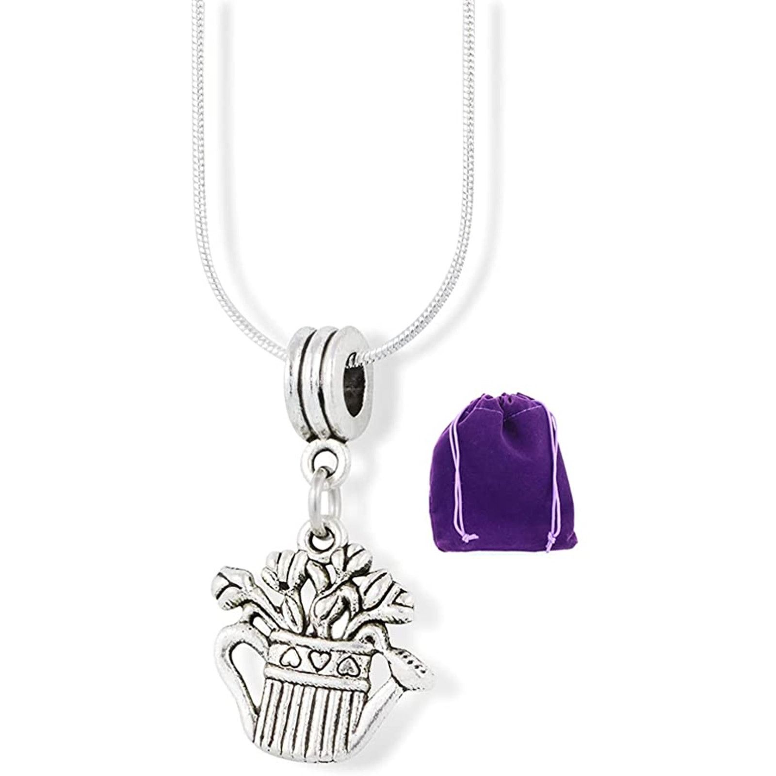 & Other Stories Watering Pot with Plants Charm Necklace Pendant Jewelry Size ONE SIZE - 1 Thumbnail