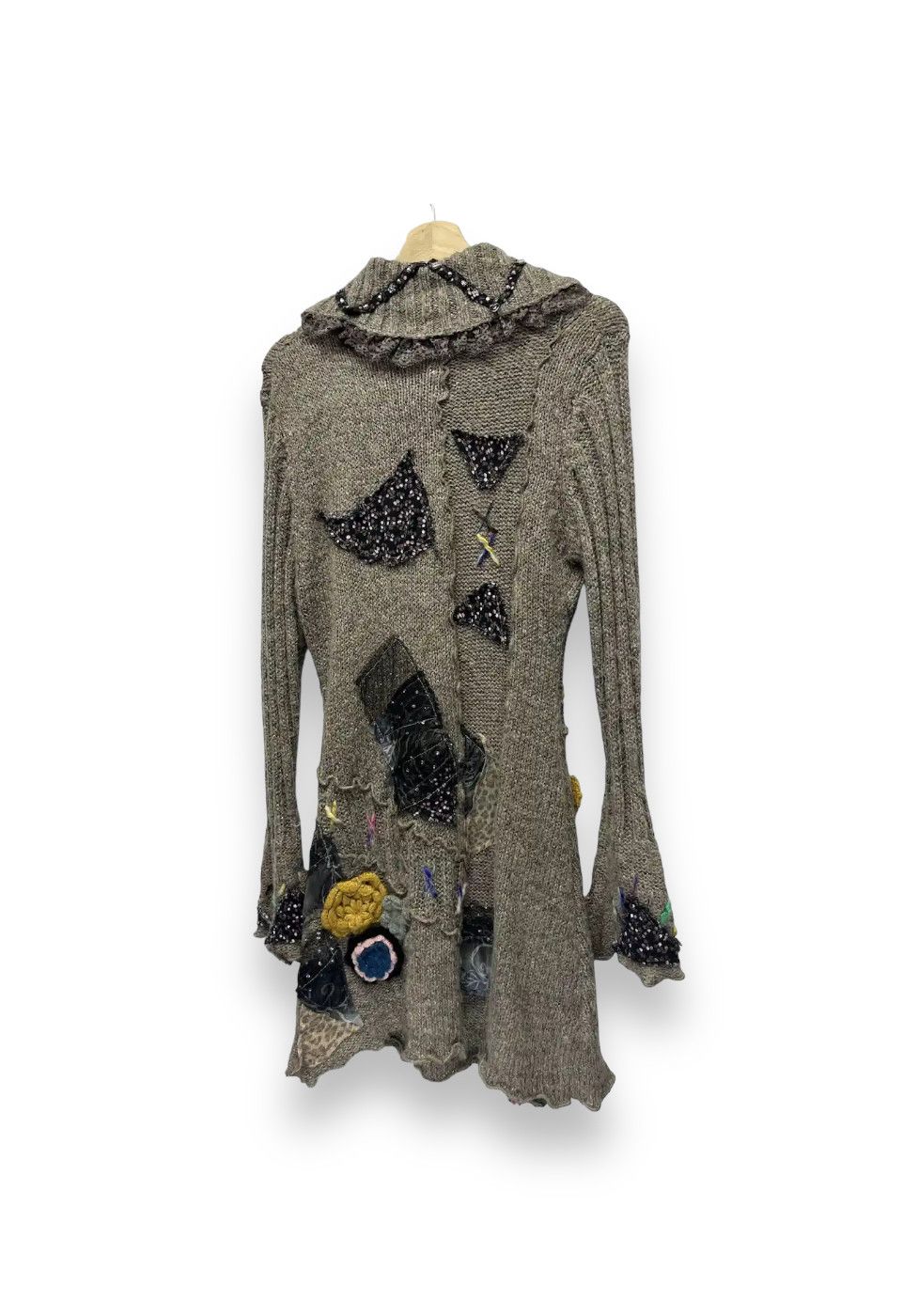 Aran Isles Knitwear Japanese Brand Acrylic Wool Art Patchwork LGB Style Knitwear Size S / US 4 / IT 40 - 6 Thumbnail