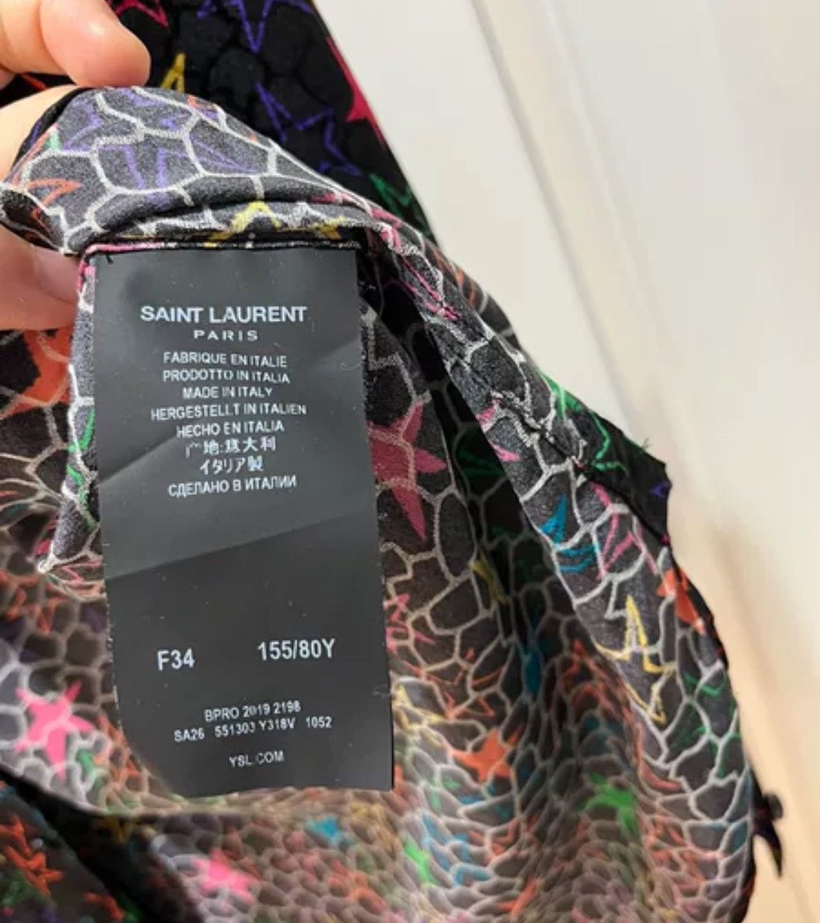 Saint Laurent Paris × Yves Saint Laurent Saint Laurent 100% Colorful Star Shirt2412-Nextarrow Size XS / US 0-2 / IT 36-38 - 5 Thumbnail