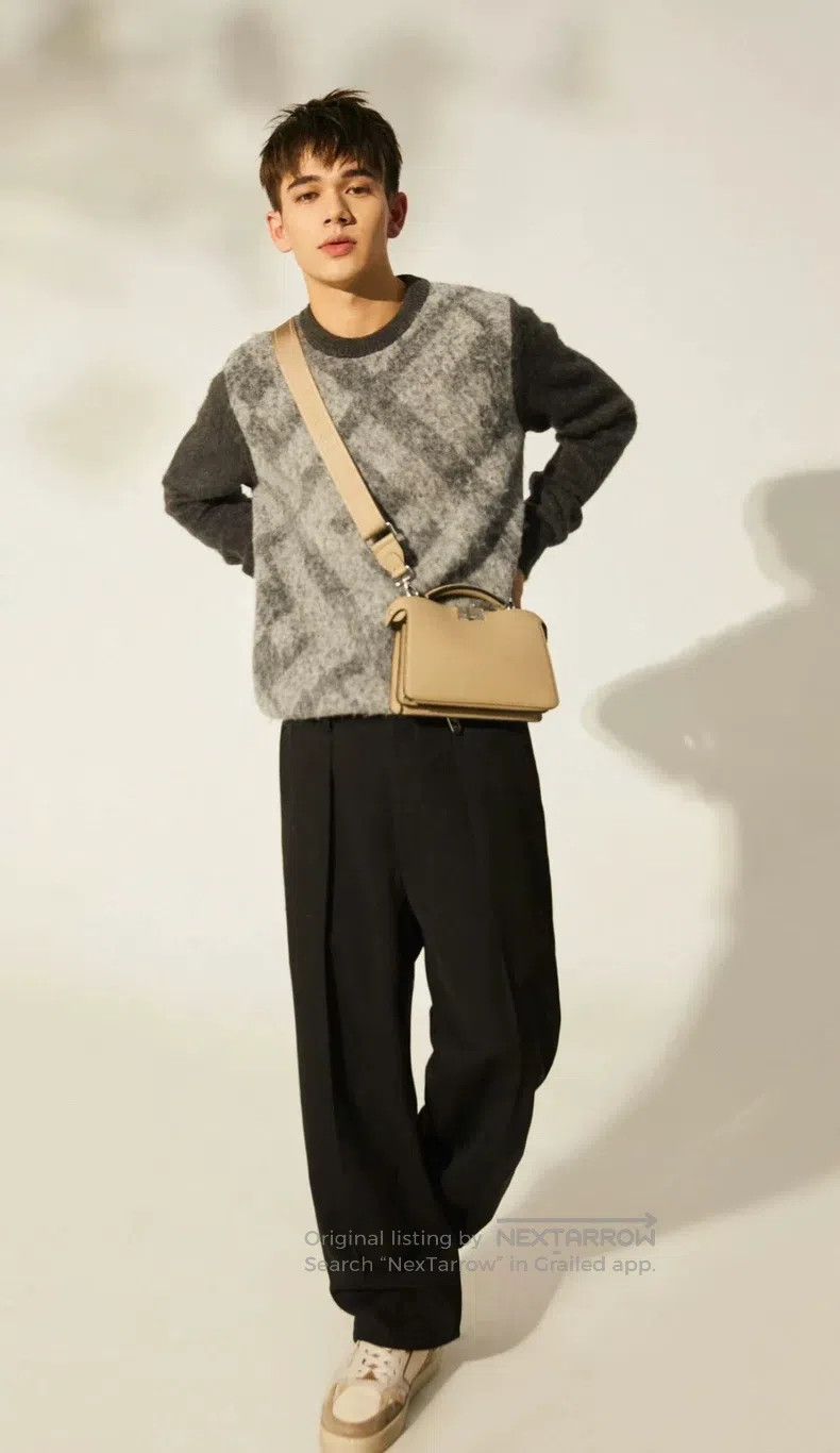 Fendi Fendi Men's Sweater, Smoke Gray, Made of a Blend of Malach Size US M / EU 48-50 / 2 - 7 Thumbnail
