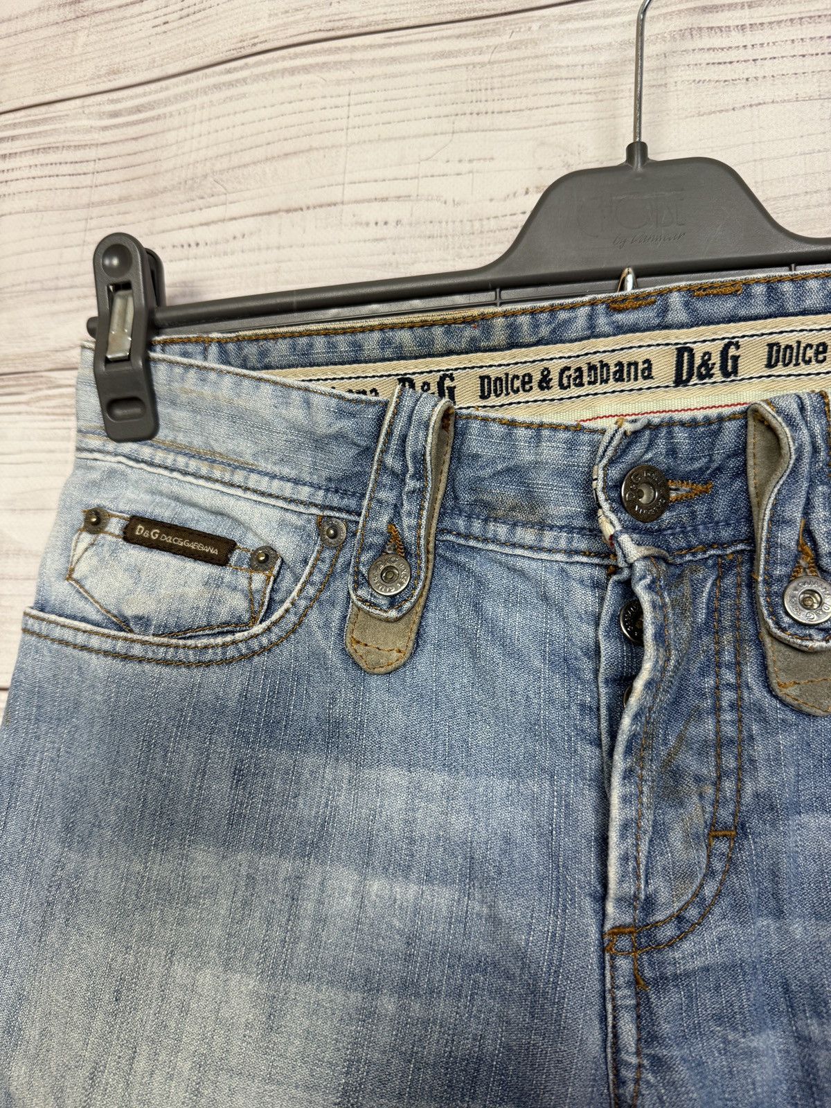 Dolce & Gabbana Vintage Dolce Gabbana Jeans Big Logo Washed Distressed Japan Size US 30 / EU 46 - 9 Thumbnail