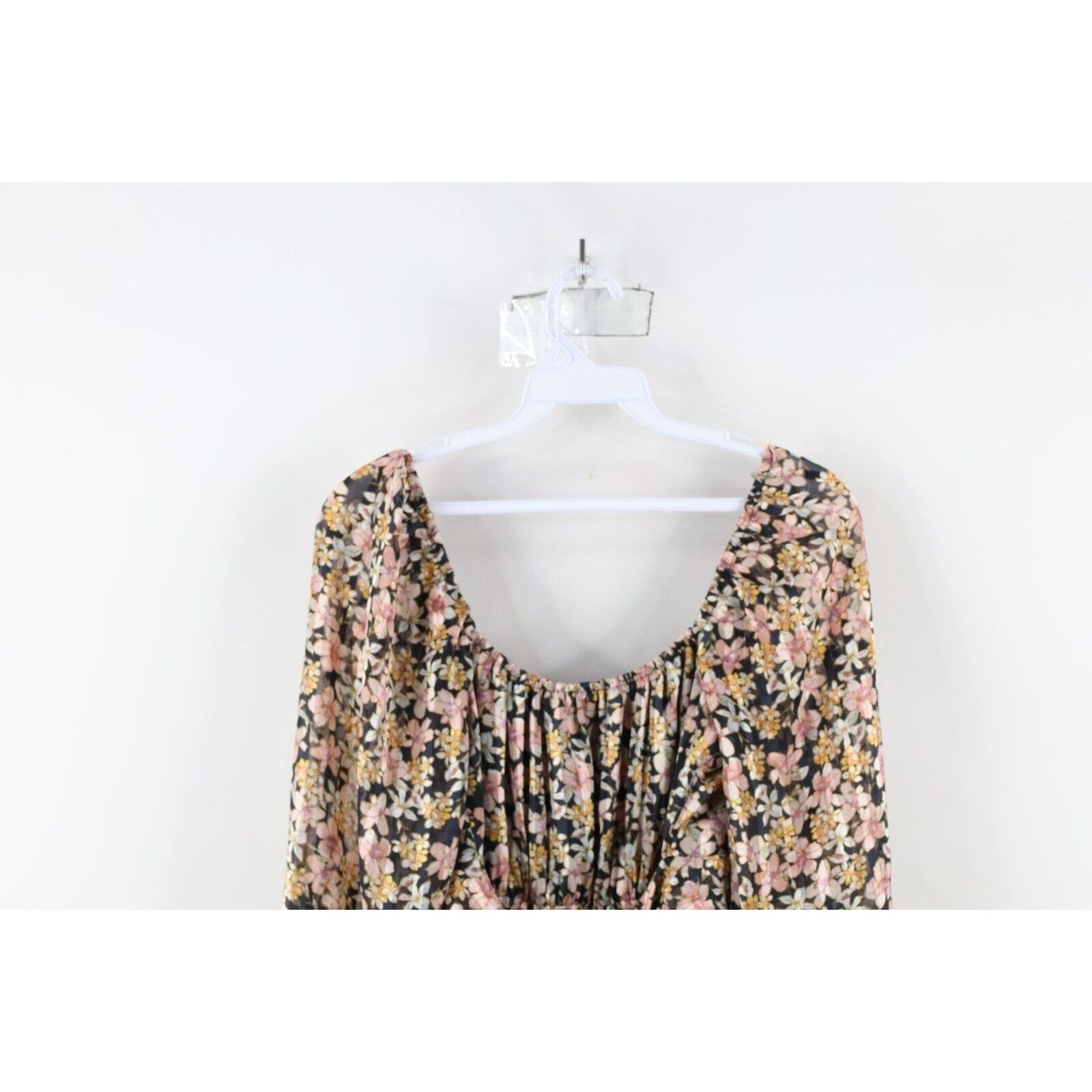 Vintage Vintage Y2K Sheer Ruffled Flower Tie Front Romper Dress Size S / US 4 / IT 40 - 17 Thumbnail