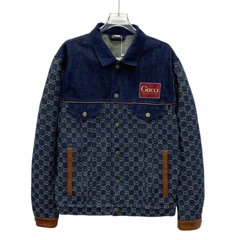 Gucci Gucci Blue Logo Denim Jacket Size US XS / EU 42 / 0 - 1 Thumbnail