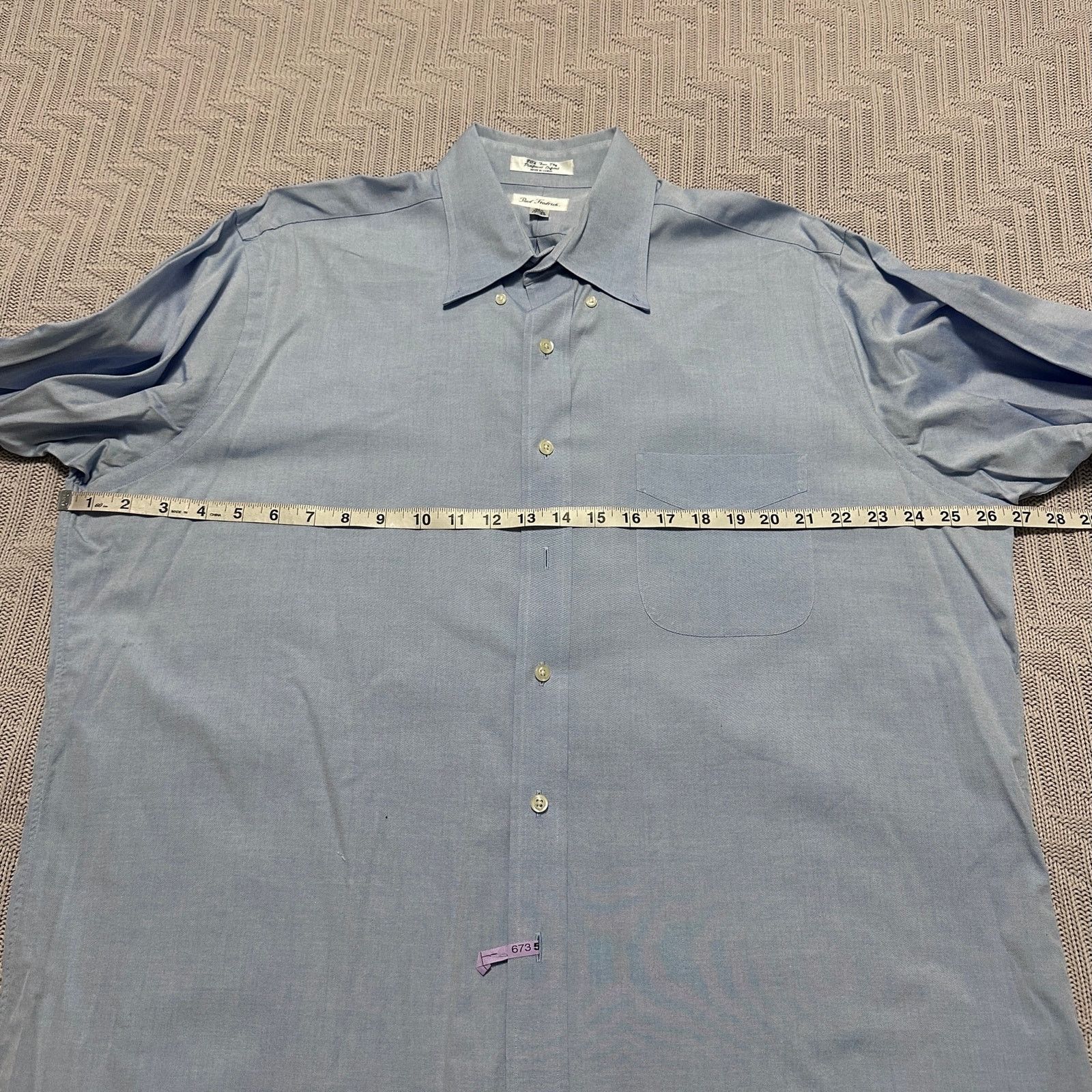 Paul Fredrick Paul Fredrick blue long sleeve button down size 17 Size US XL / EU 56 / 4 - 6 Thumbnail