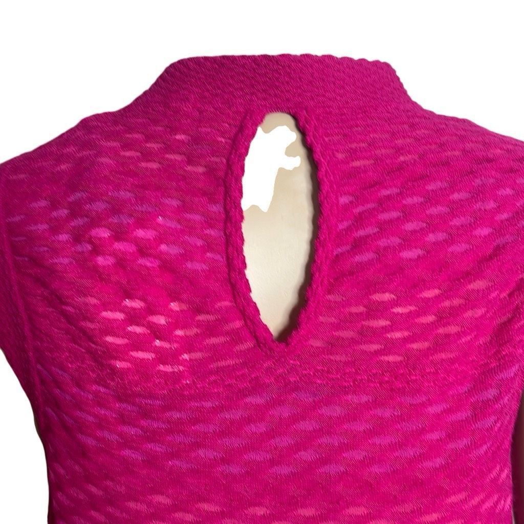 Missoni M Missoni Magenta Shift Midi Wool Blend Dress M NWT (001) Size M / US 6-8 / IT 42-44 - 8 Thumbnail