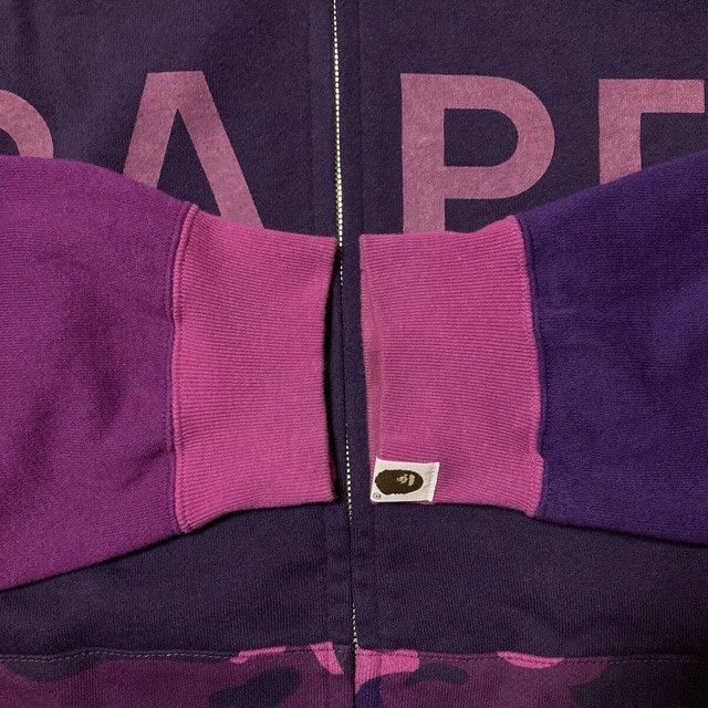 Bape BAPE LOGO PURPLE CAMO Crazy Full Zip Hoodie a bathing ape Size US L / EU 52-54 / 3 - 5 Thumbnail
