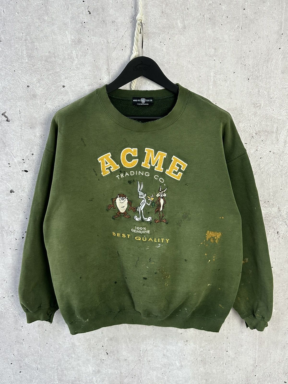 Vintage Y2K Vintage Warner Bros Faded Killed Sweatshirt Size US L / EU 52-54 / 3 - 1 Thumbnail