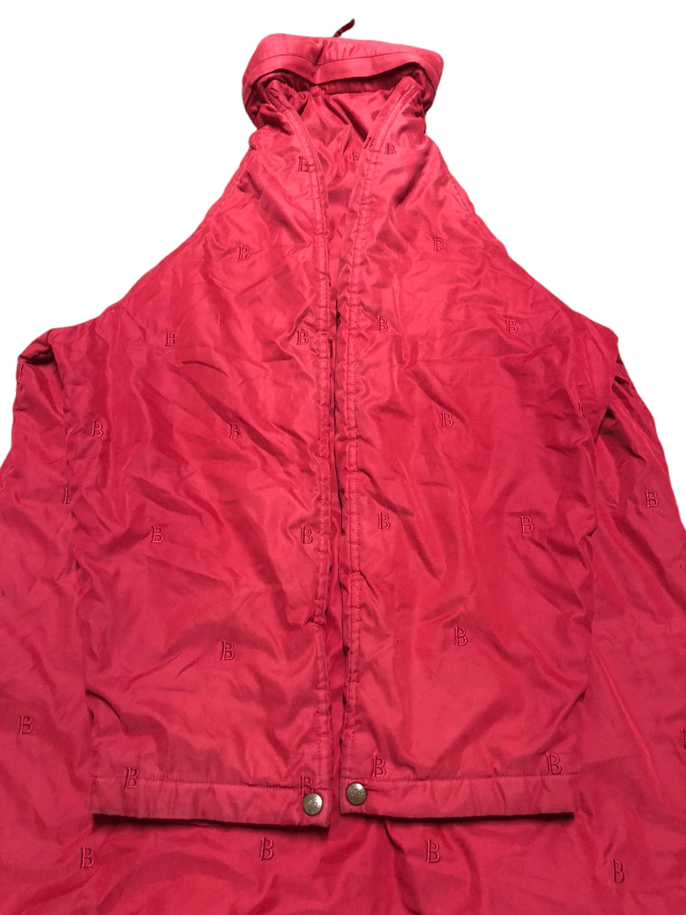 Burberry Vintage Burberrys Red Velvet Embroidered B Down Trench Coat Size US M / EU 48-50 / 2 - 15 Thumbnail