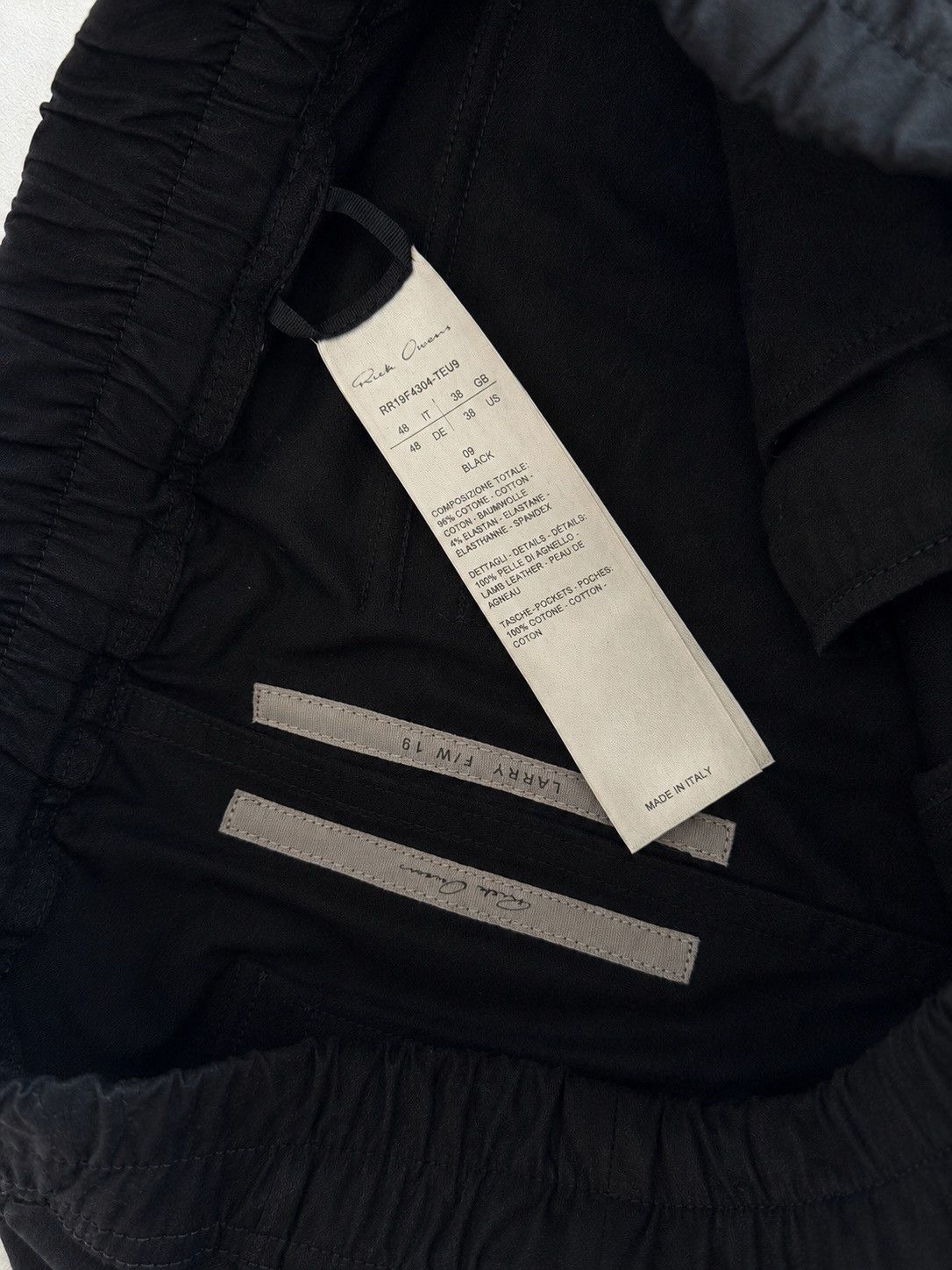 Rick Owens Rick Owens Larry FW19 Cotton Pants with Calfskin Suede Size US 32 / EU 48 - 6 Thumbnail
