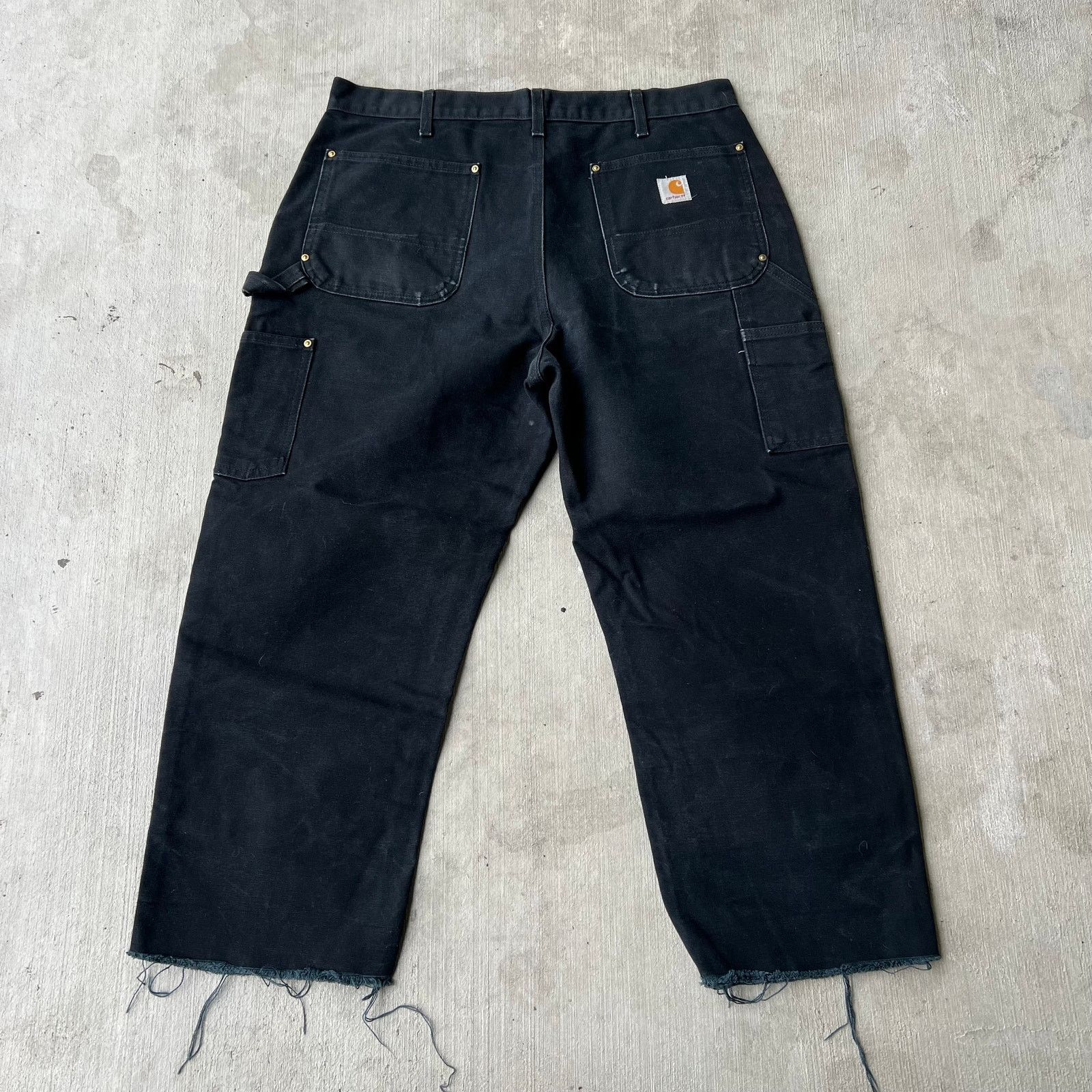 Carhartt × Vintage Carhartt black CUT double knee work wear carpenter pants Size US 35 - 4 Thumbnail