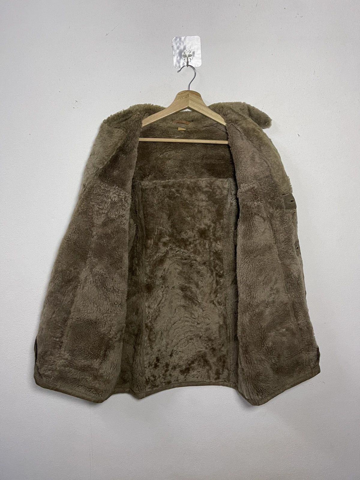 Vintage Vintage Brown Suede Genuine Sheepskin Shearling Rancher Coat Size US L / EU 52-54 / 3 - 7 Thumbnail