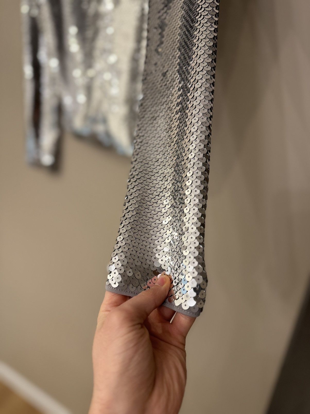 Designer GRAIL !!! H&M x Rabanne silver zip 1/4 very rare Size US M / EU 48-50 / 2 - 11 Thumbnail