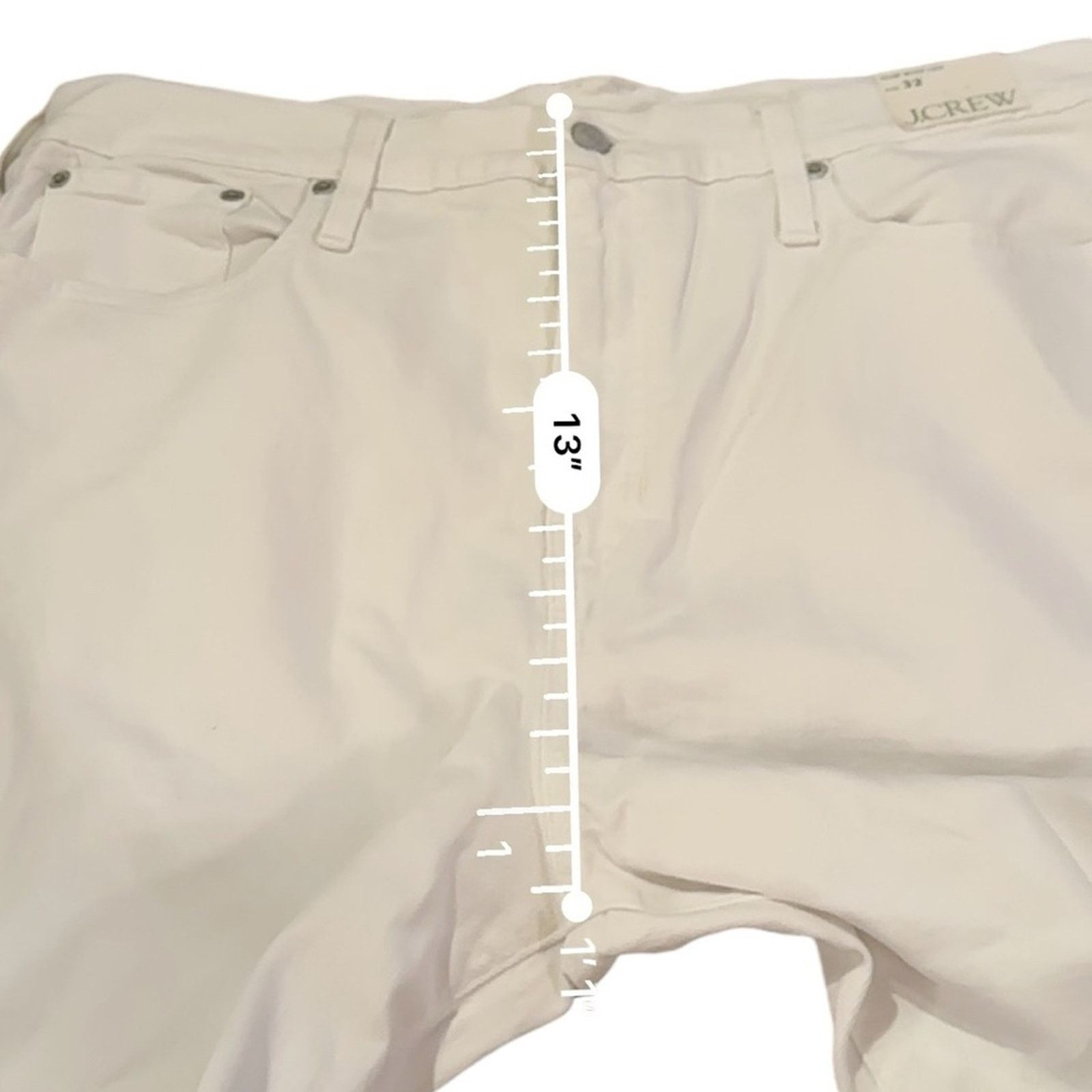 J.Crew J. Crew Slim Wide-Leg High Rise Raw Hem Jeans in White Wash Size 32" / US 10 / IT 46 - 13 Thumbnail