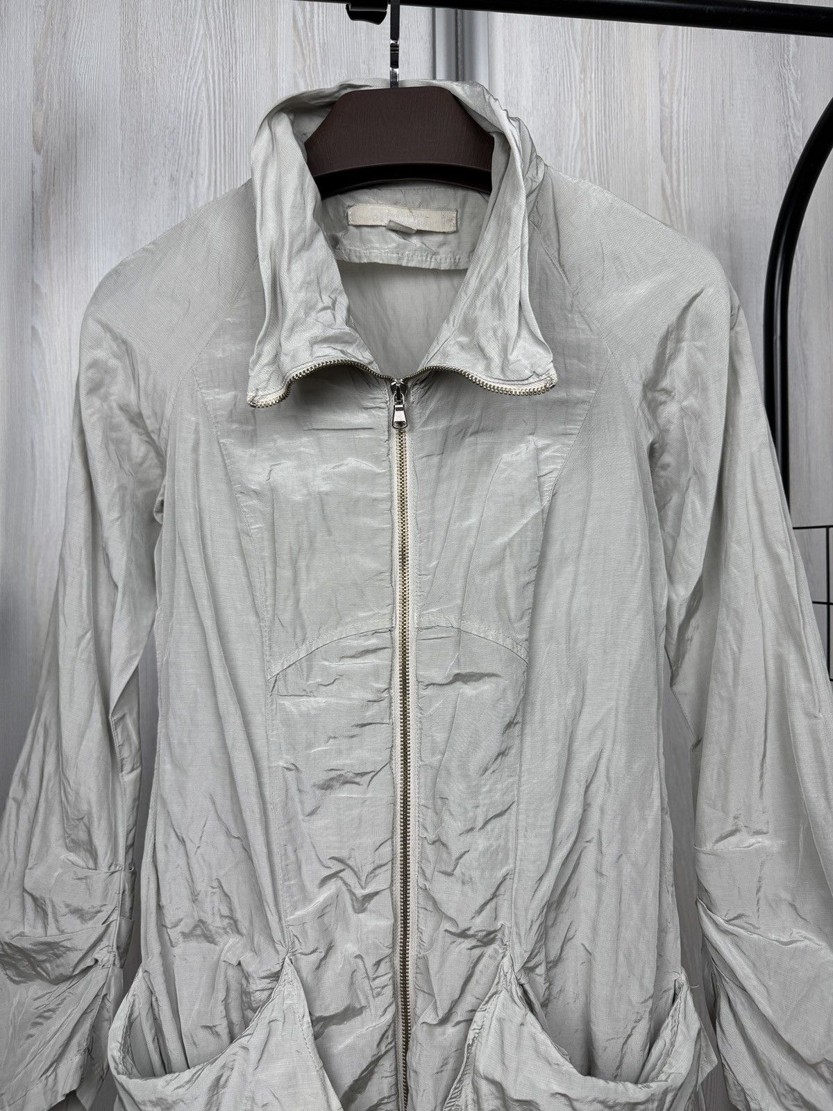 Transit Transit Par Such TR-900 Beige Metal Designer Full Zip Coat Size XS / US 0-2 / IT 36-38 - 4 Thumbnail
