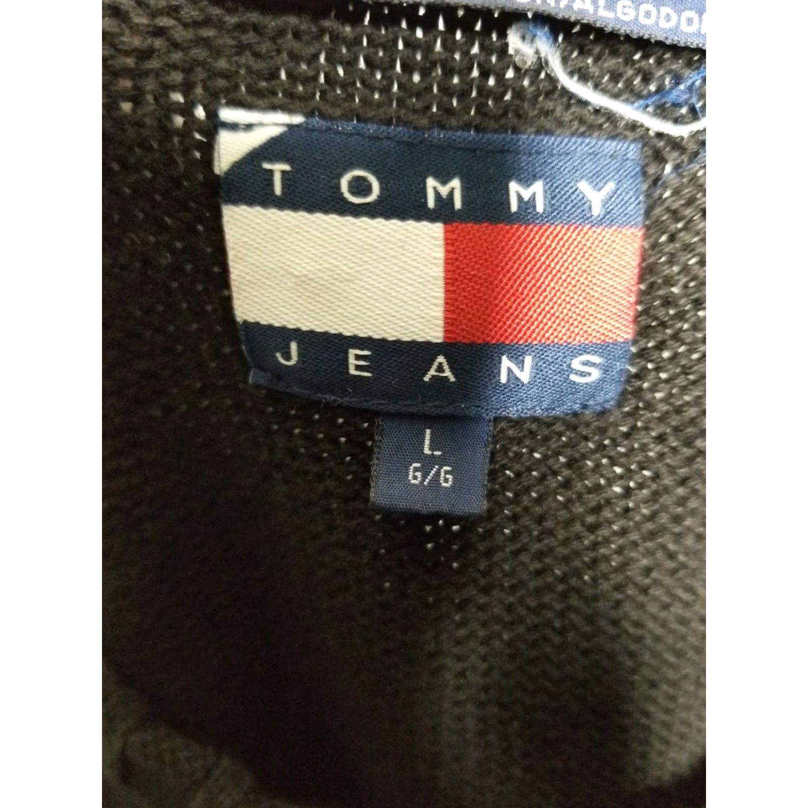 Tommy Hilfiger VINTAGE Tommy Hilfiger Tommy Jeans Sweater Spell Out Mens L Black Pullover Decade 90s or Theme Tommy Jeans Mens L Black Spell Out Sweater Size US L / EU 52-54 / 3 - 4 Thumbnail