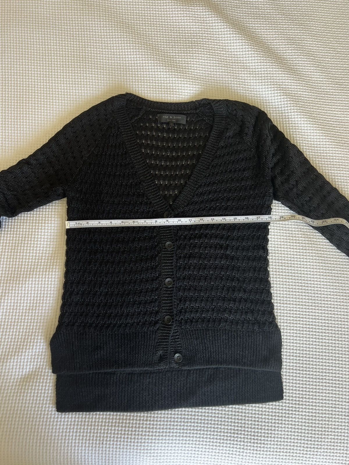 Rag & Bone Rag & Bone | Alpaca & Viscose Open Knit V-Neck Cardigan Size M / US 6-8 / IT 42-44 - 4 Thumbnail