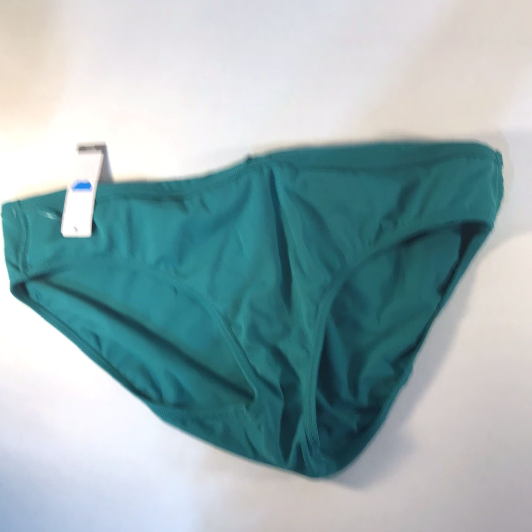 Vintage Time & Tru Green Bikini Swim Bottoms Womens Size L (12-14) Solid Stretch Poolwear Size 36" / US 14 / IT 50 - 3 Thumbnail