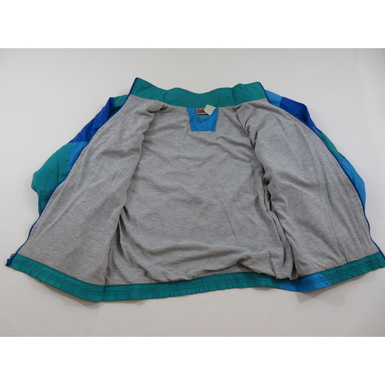 Nike Nike Windbreaker Jacket, Gray Tag, Green Blue Sz L 1990s Size US L / EU 52-54 / 3 - 3 Thumbnail