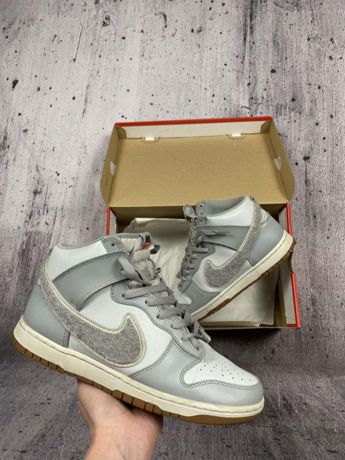 Nike × Vintage Nike Dunk Hi Retro University Vintage Streetwear Sk8 Style Size US 10.5 / EU 43-44 - 10 Thumbnail