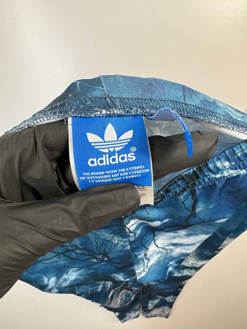 Adidas Adidas Womens Leggings Blue Cloud Print Athletic Training M Size 30" / US 8 / IT 44 - 4 Thumbnail