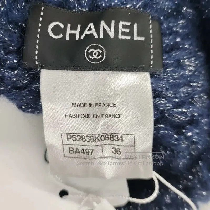Chanel Chanel Navy Cashmere Pullover Sweater . Size M / US 6-8 / IT 42-44 - 3 Thumbnail