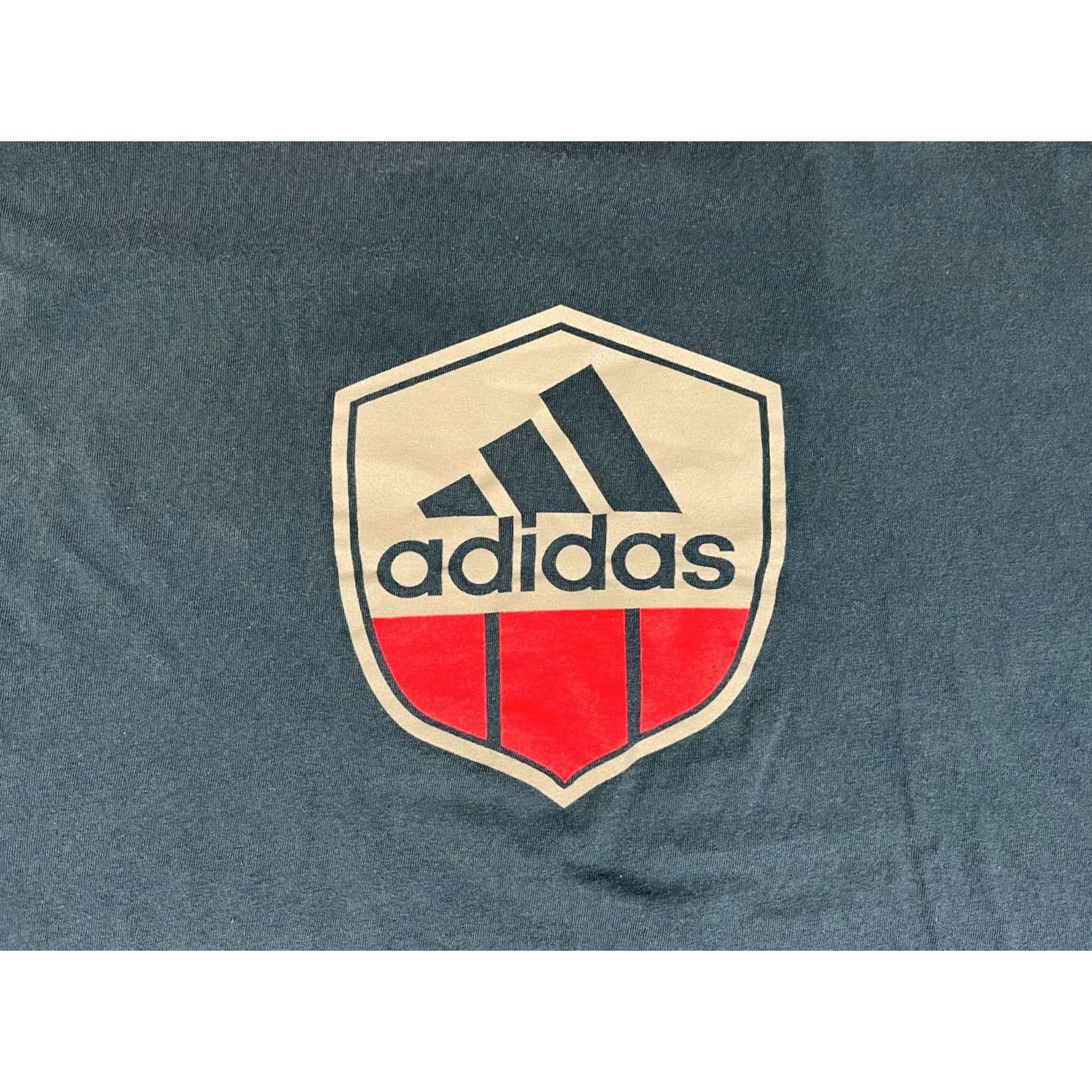 Adidas VINTAGE Adidas T-Shirt Mens 90s Double-Sided Made in USA Navy XL Crew Neck Short Sleeve Cotton Logo 90s USA Size US XL / EU 56 / 4 - 3 Thumbnail