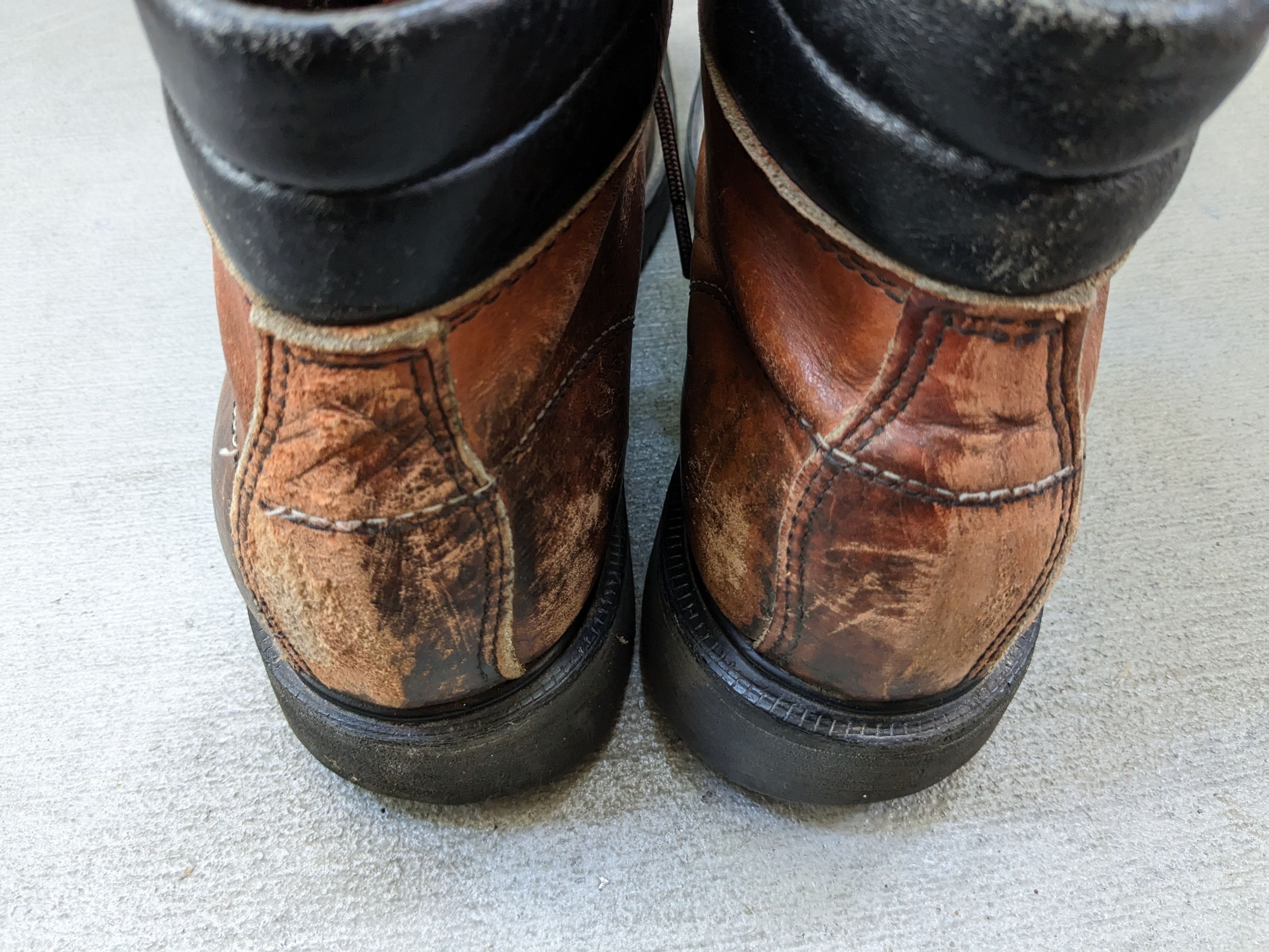 Red Wing Vintage Combat Boots Brown 12 Leather Chunky Biker Moto Size US 12 / EU 45 - 17 Thumbnail